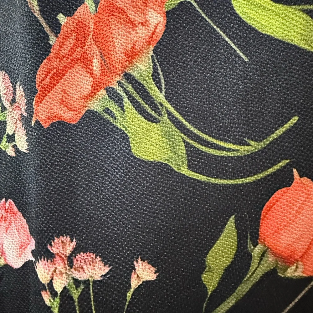 Ted Baker NWT size 4 Cowl Neck Black Floral Slip Midi Maxi Dress sleeveless - Picture 11 of 14